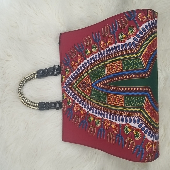 African Ethnic Pattern Oversized Purse - Picture 1 of 11